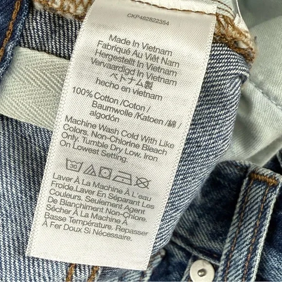 Madewell Mid Rise Denim Maxi Jean Skirt Womens 26 Blue Front Middle Slit NWT - Picture 7 of 12